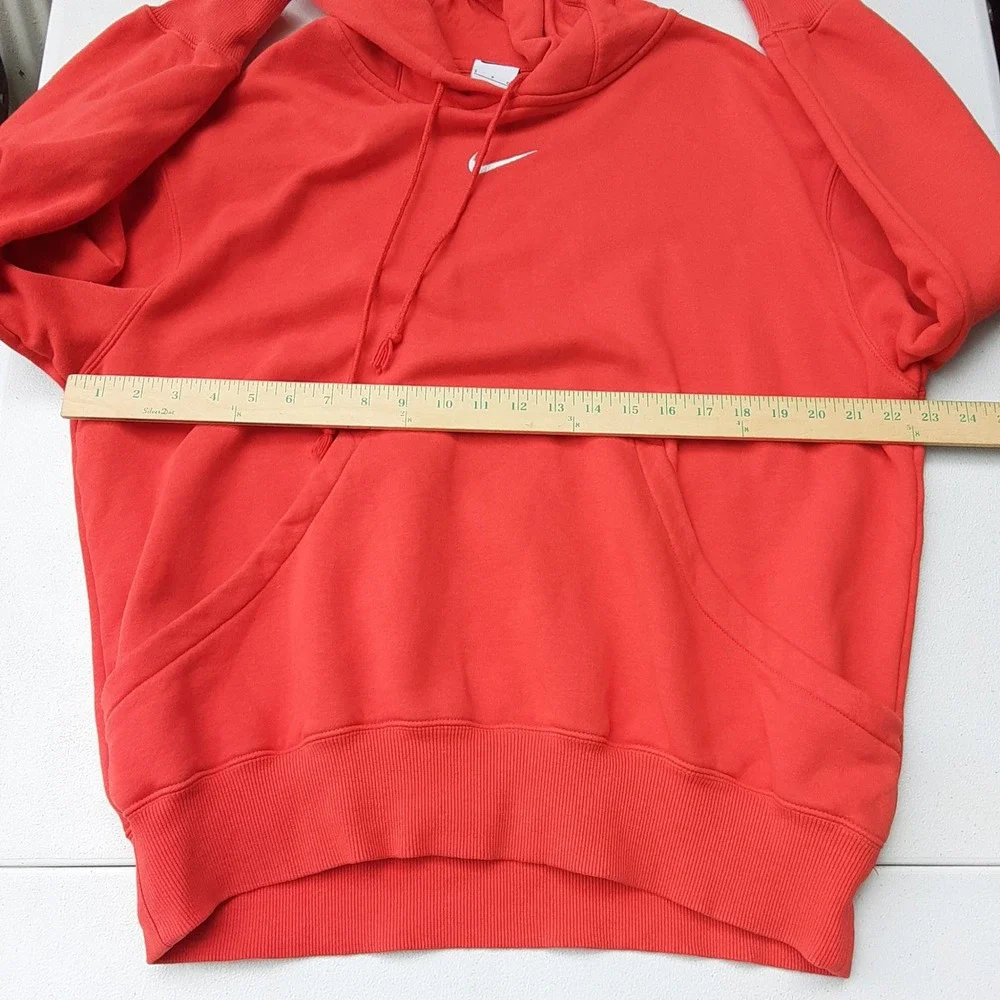 NIKE Women's Orange Phoenix Fleece Pullover Hoodie Sweatshirt Sz S DQ5860-633 - Picture 4 of 10